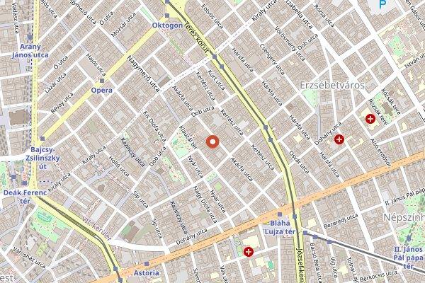 Map showing Hopaholic in Budapest