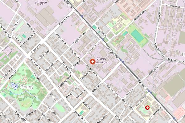 Map showing Horizont Brewing in Budapest