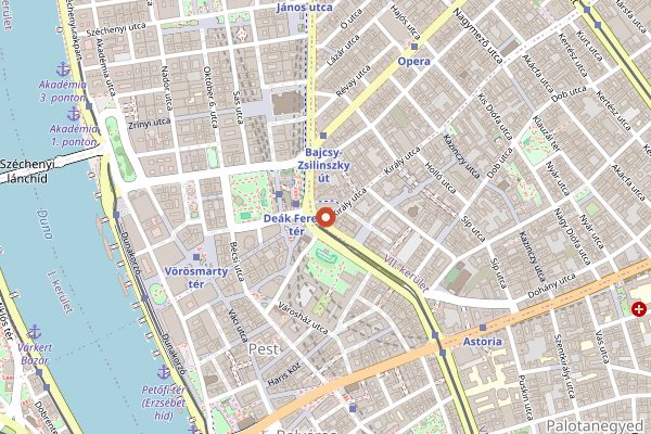 Map showing Madhouse Bistro & Bar by Mad Scientist in Budapest
