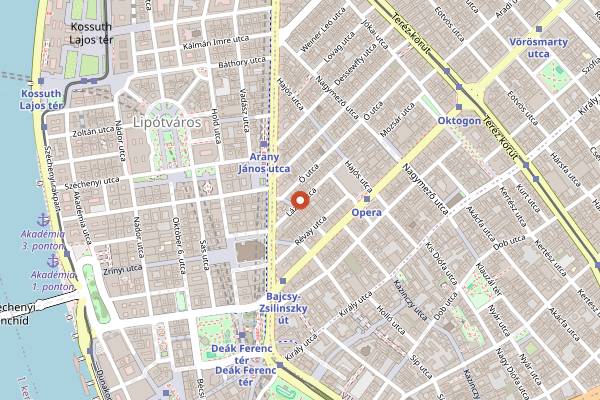 Map showing Parabolic Lázárus Brewery in Budapest