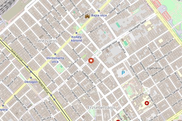 Map showing Unity Bar & Brewery in Budapest