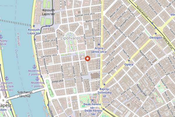 Map showing Blueberry Brunch in Budapest