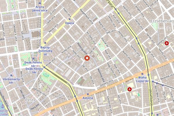 Map showing Cirkusz Café in Budapest