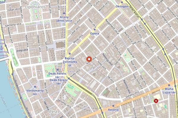 Map showing Electric Toast in Budapest