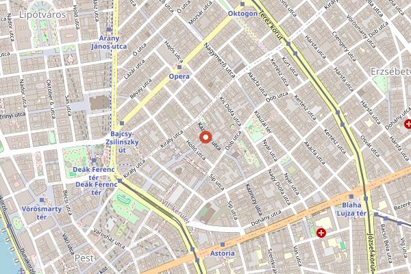Map showing Zui Brunch & Bubble Tea in Budapest