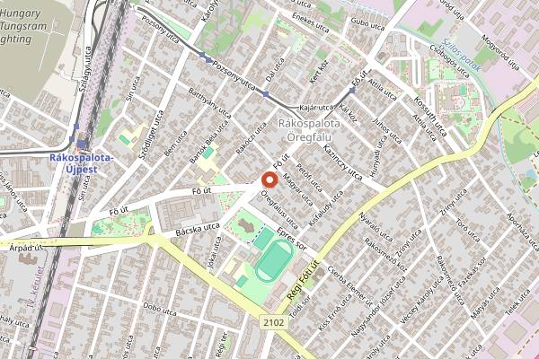 Map showing A.Kemencés Pizza in Budapest