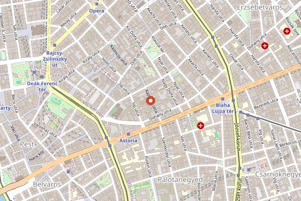 Map showing Bors GasztroBár in Budapest