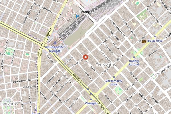 Map showing Pizzi in Budapest