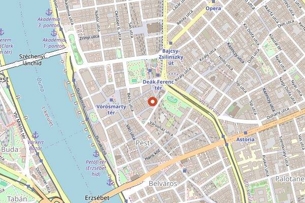 Map showing Rétesbár in Budapest
