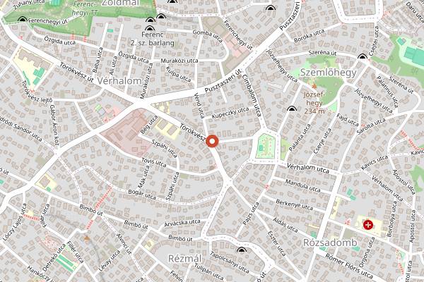 Map showing Bruberi Coffee & Bakery in Budapest