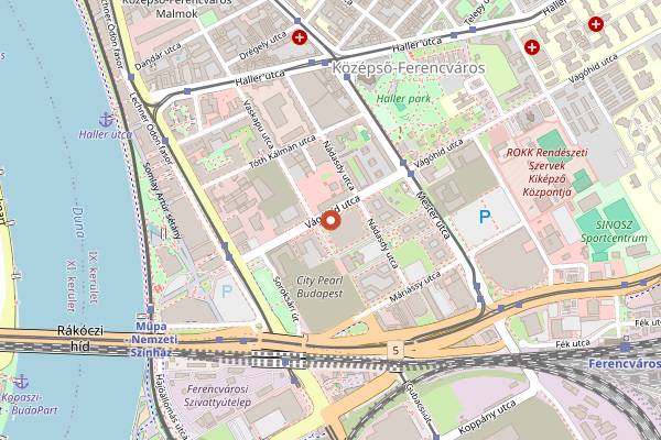 Map showing La Perla Café in Budapest