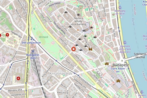 Map showing Rojt és Bojt Coffee in Budapest