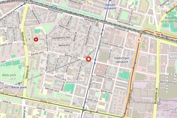 Map showing Bártfai Vendéglő in Budapest