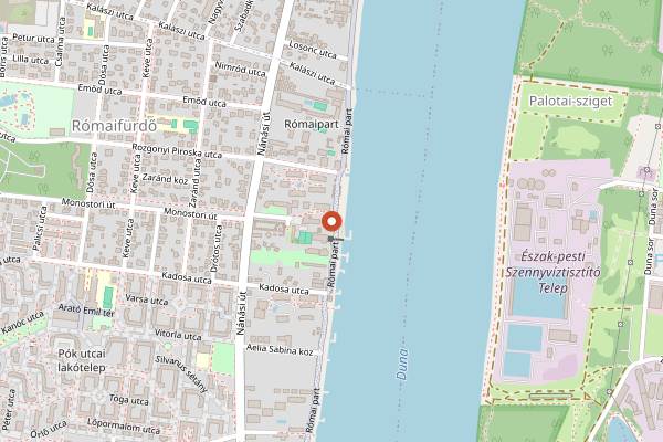 Map showing Evezős Sörkert in Budapest