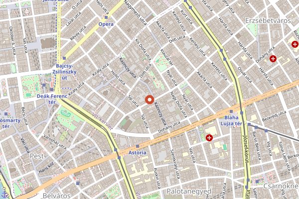 Map showing Gettó Gulyás in Budapest
