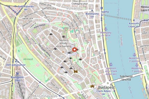 Map showing Halászbástya Étterem in Budapest