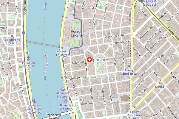 Map showing Iguana Bar & Grill in Budapest