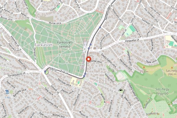 Map showing Jardinette in Budapest