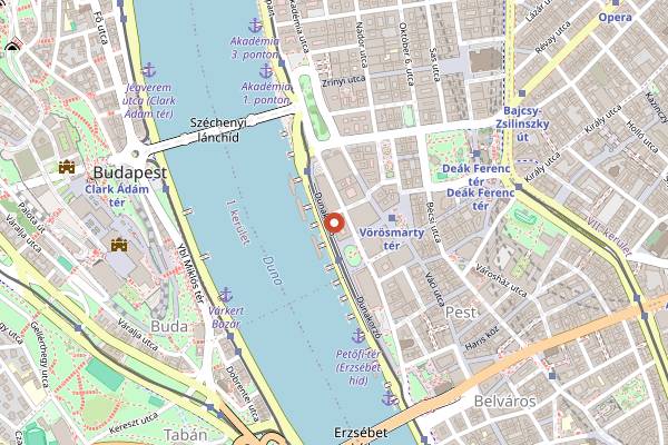 Map showing Jerney Italian Bistro in Budapest