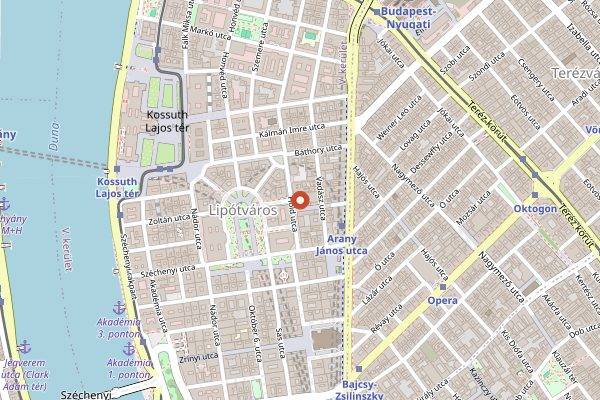 Map showing Kispiac Bisztró in Budapest
