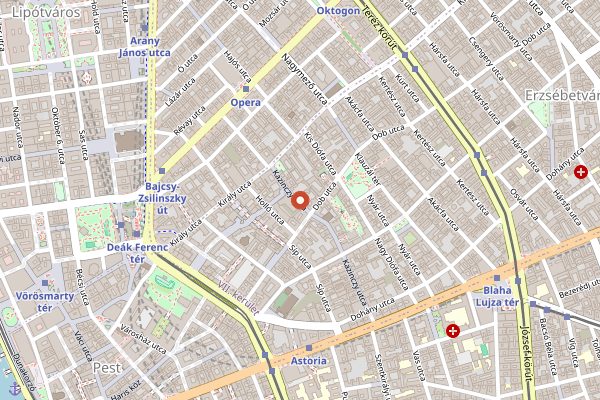 Map showing Kőleves Vendéglő in Budapest