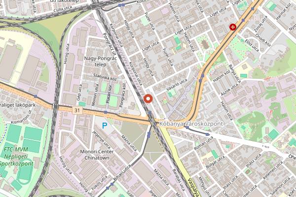Map showing Milagro American Grill in Budapest