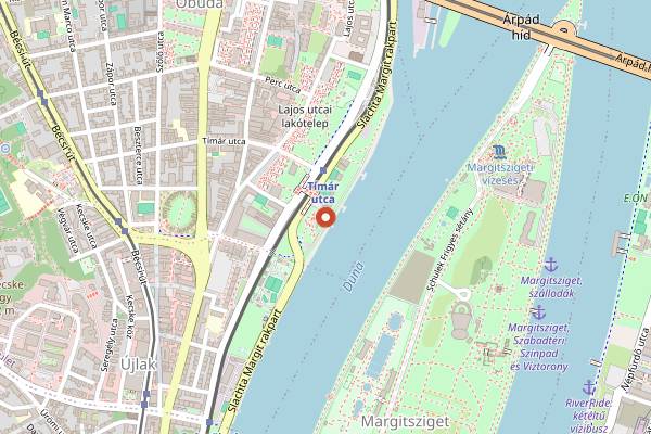 Map showing Rozmaring Kert Vendéglő in Budapest