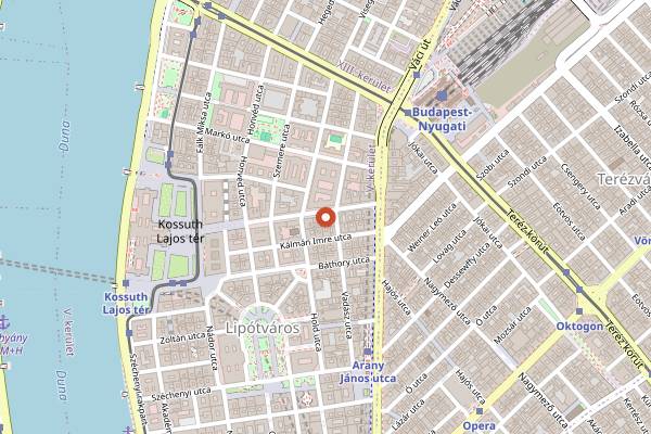 Map showing SixLetter Coffee Co. in Budapest