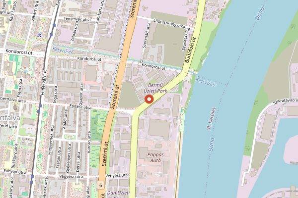 Map showing Casino Mocca in Budapest