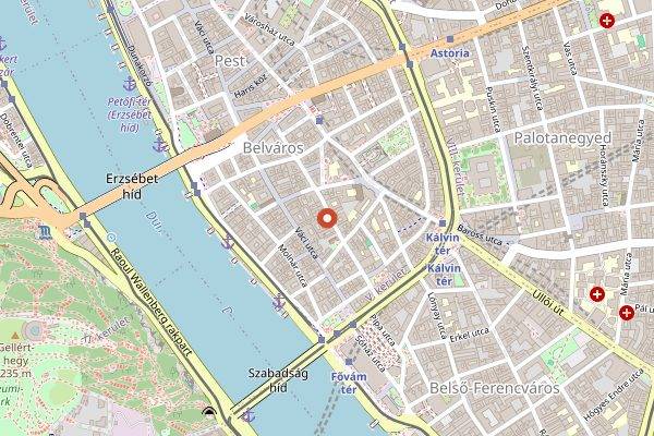 Map showing Mantra Specialty Coffee Bar in Budapest