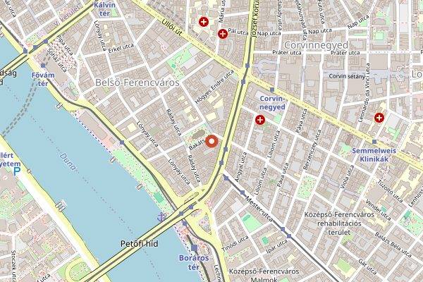 Map showing Budapest Cooking Class in Budapest