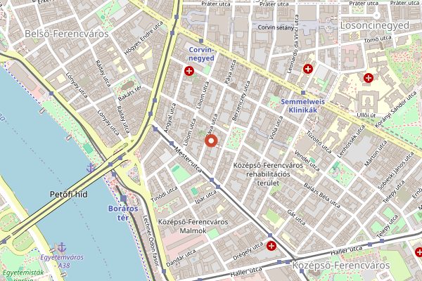 Map showing Chefparade Cooking School in Budapest