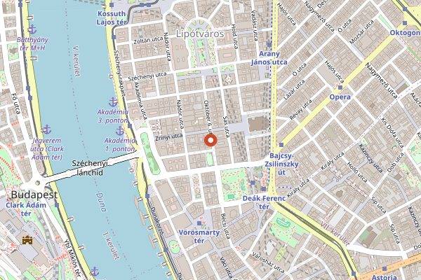 Map showing Hungarian Cooking Class in Budapest