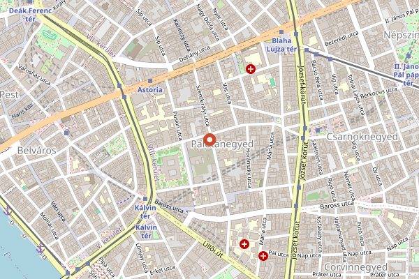 Map showing Taste Hungary Tasting Table in Budapest