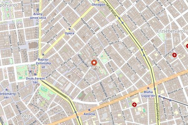 Map showing Free - a Gluténmentes Pékség in Budapest