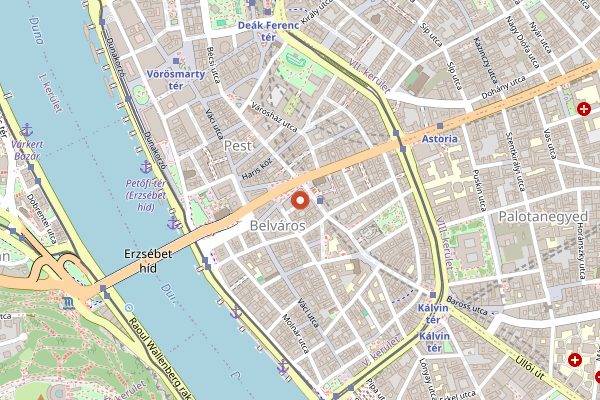 Map showing Napfényes Étterem in Budapest