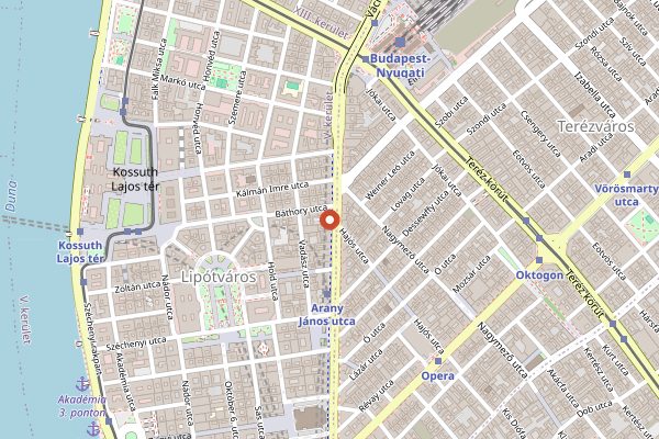 Map showing Titiz Turkish Restaurant in Budapest