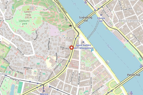 Map showing Vegan Love in Budapest