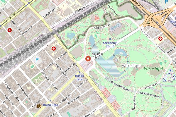 Map showing Advent Bazilika (Christmas Market at St. Stephen's Basilica) in Budapest