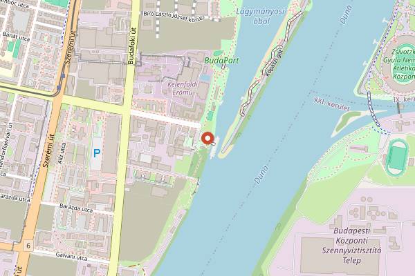Map showing Budapest Beer Week in Budapest