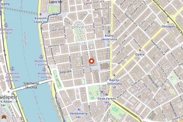 Map showing essência in Budapest