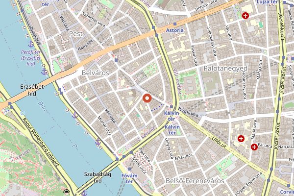 Map showing Salt Budapest in Budapest