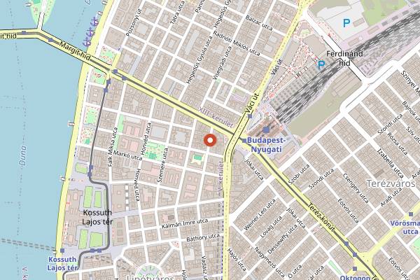 Map showing Zincenco Kitchen in Budapest