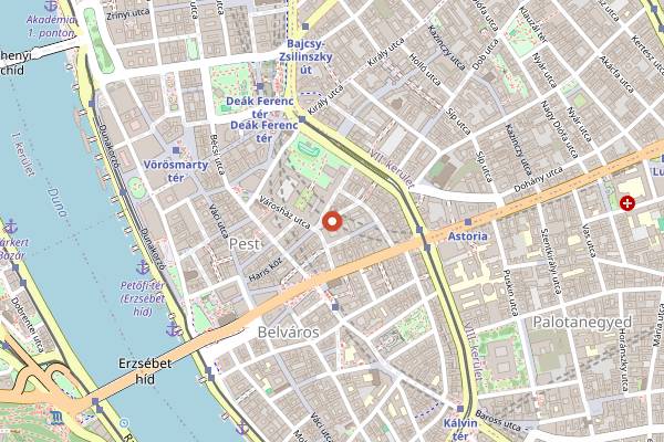 Map showing Cabrio in Budapest