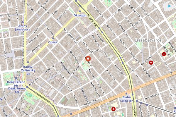 Map showing David's Kitchen in Budapest