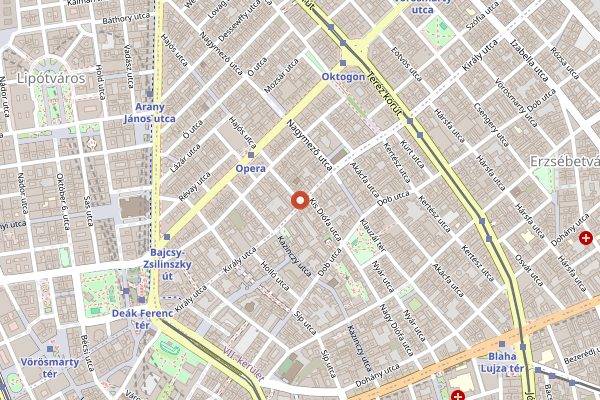 Map showing Kadarka Wine Bar in Budapest