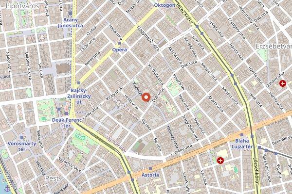 Map showing Kőleves Vendéglő in Budapest