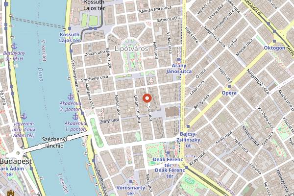 Map showing Prime Steak & Wine in Budapest