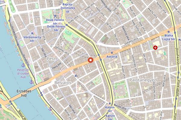 Map showing Sawasdee Thai Étterem in Budapest