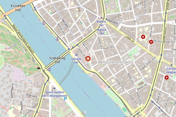 Map showing Nagy Vásárcsarnok in Budapest
